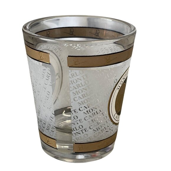 Monte Carlo Resort Casino Las Vegas Logo Double-Sided Frosted Shot Glass - Picture 3 of 3